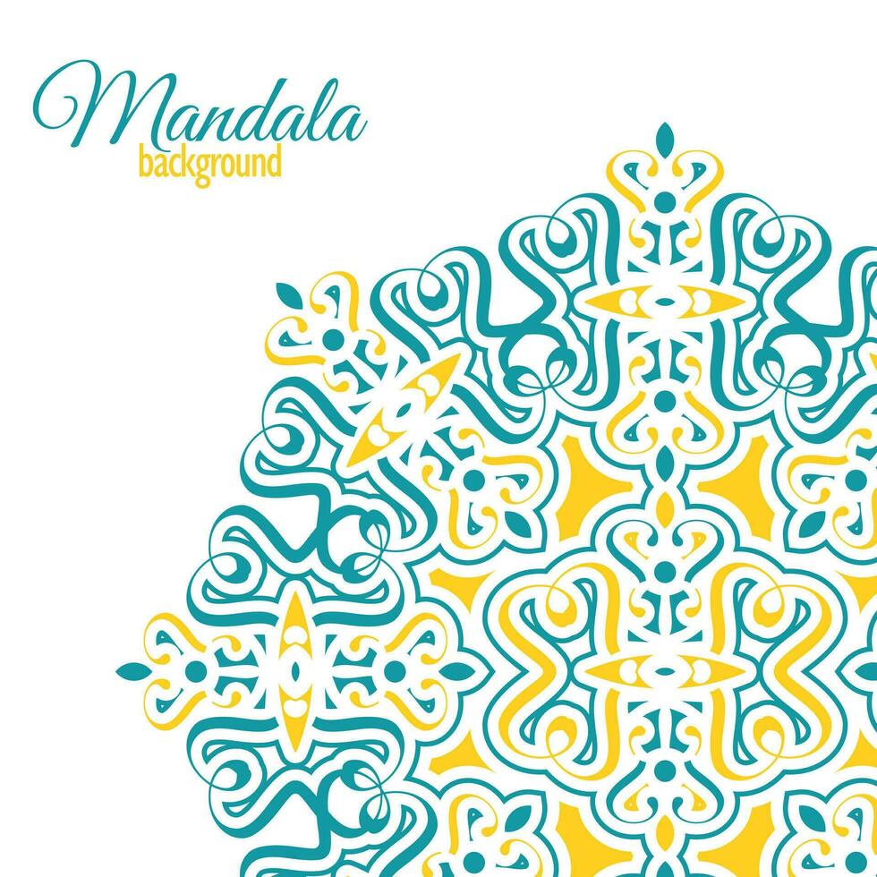 Colorful mandala pattern banner concept vector