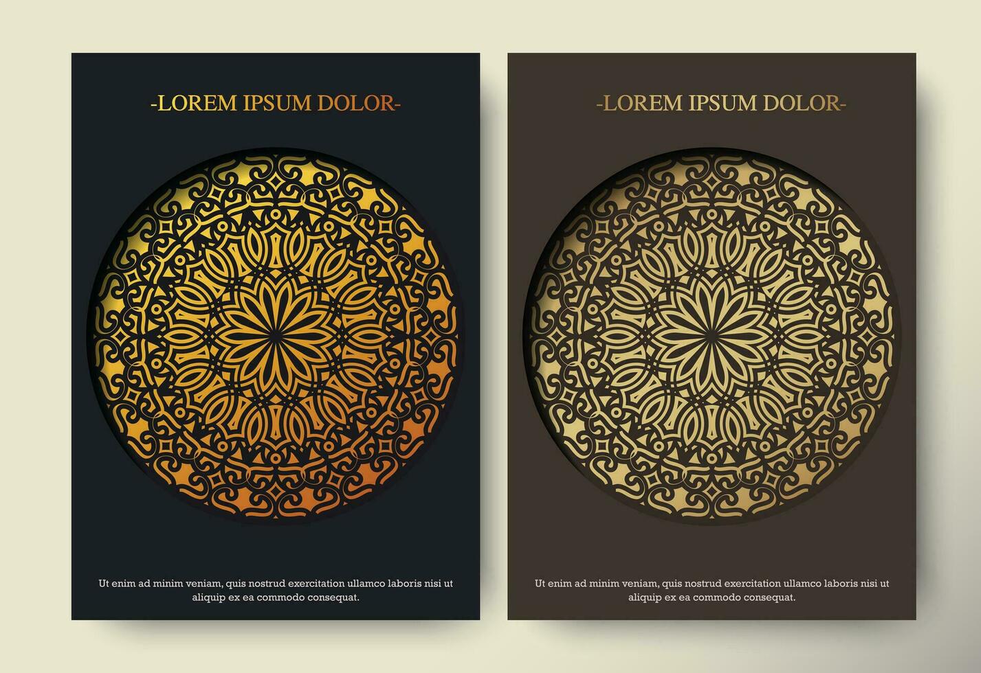 luxury cover background with mandala vector