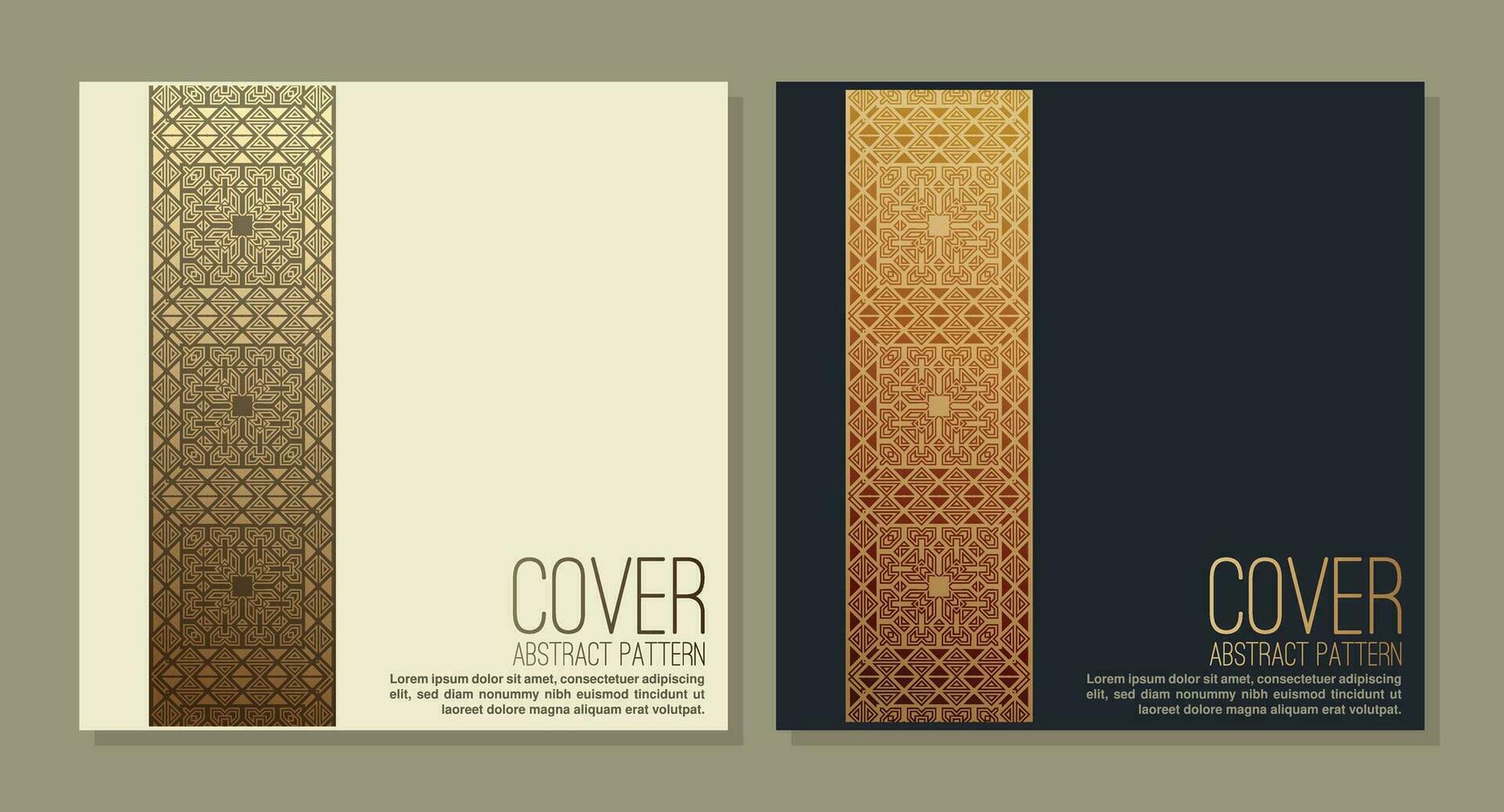 gold ornament pattern cover template vector