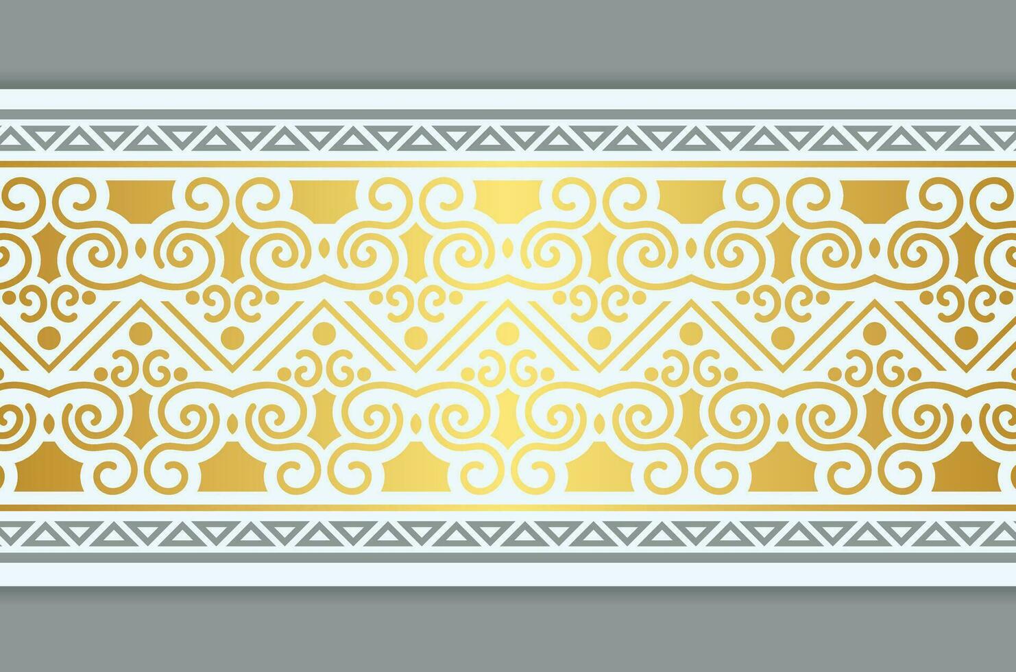 Elegant golden ornamental border template vector