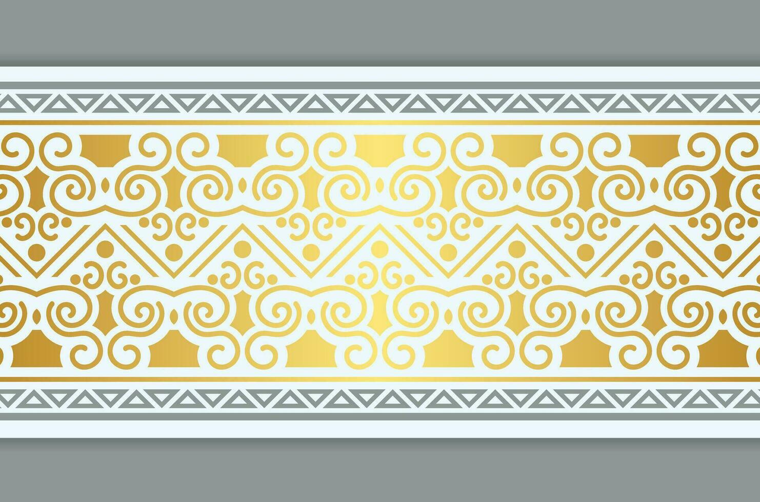 Elegant golden ornamental border template vector