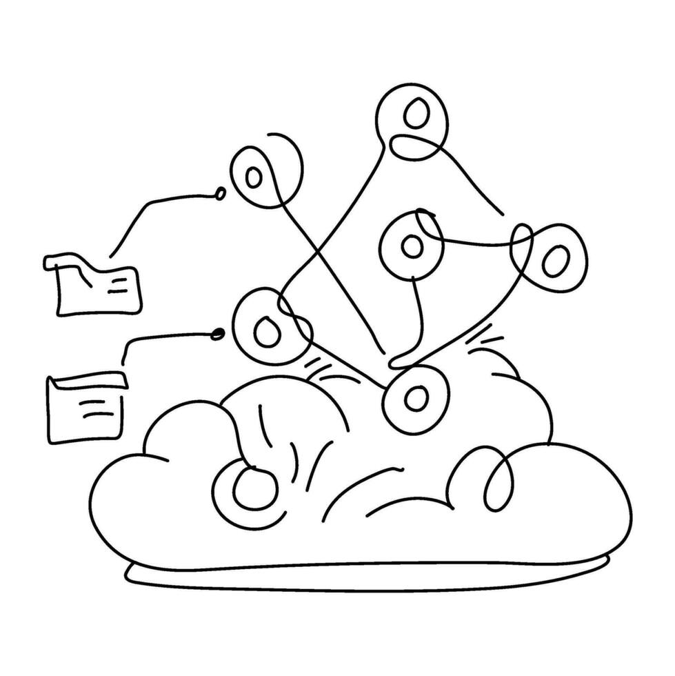 Flat Illustration Outline Intelligence Binary Code Brain is used for website UI UX, enhancing tech related content visually. Its design adds an engaging and informative touch, making it an excellent vector