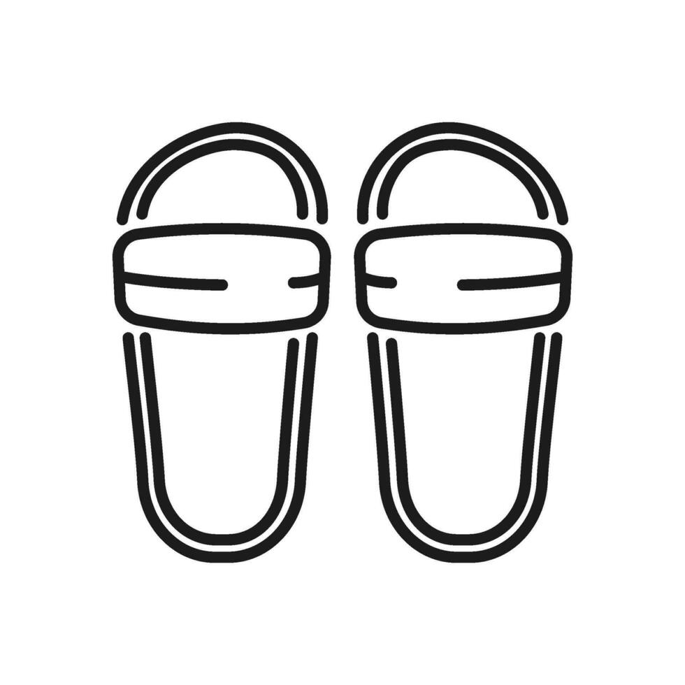slippers icon vector in line style