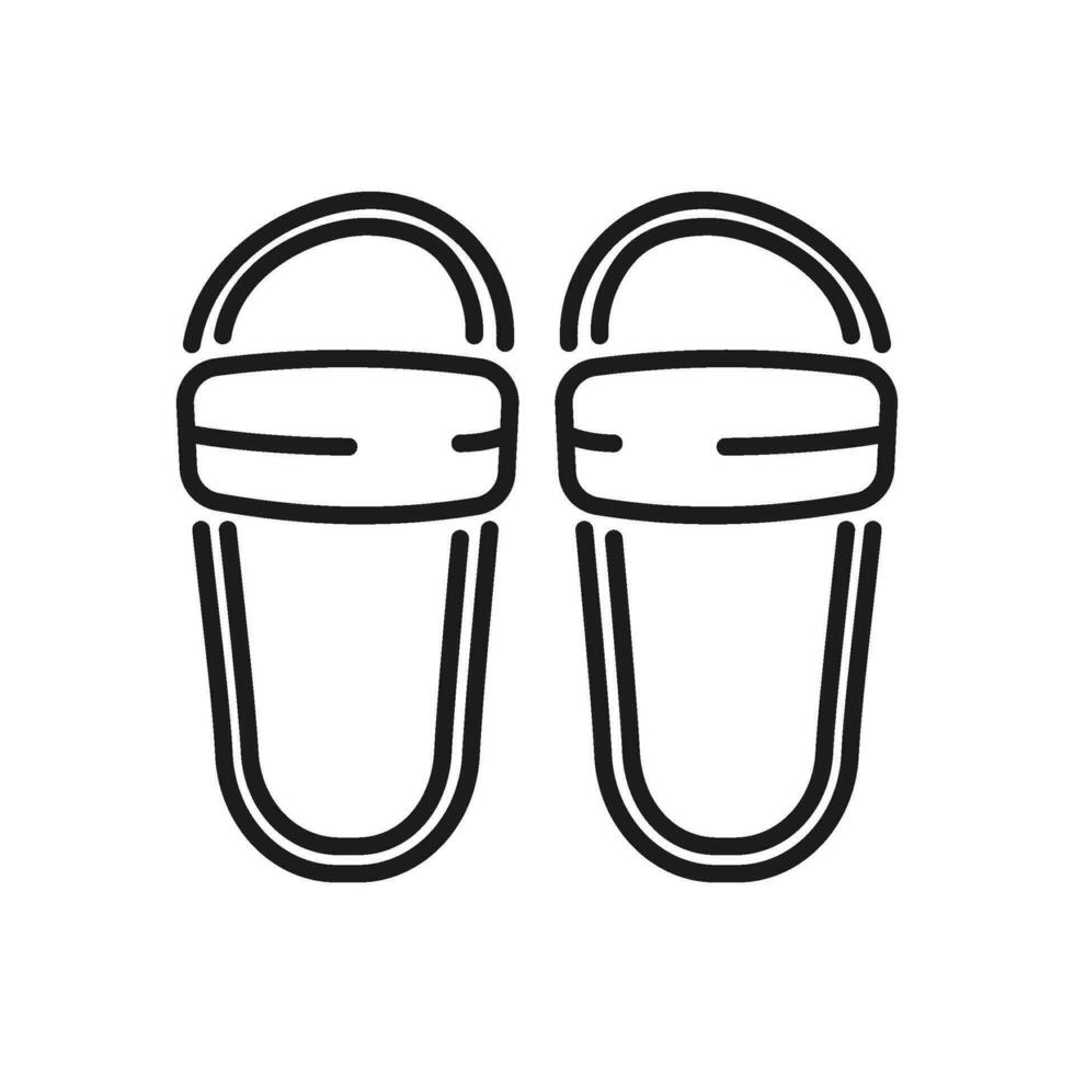 zapatillas icono vector en línea estilo