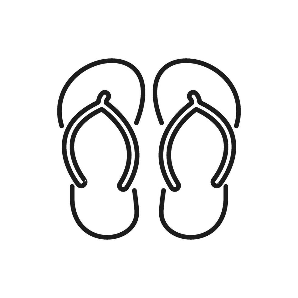flip flops icon vector in line style