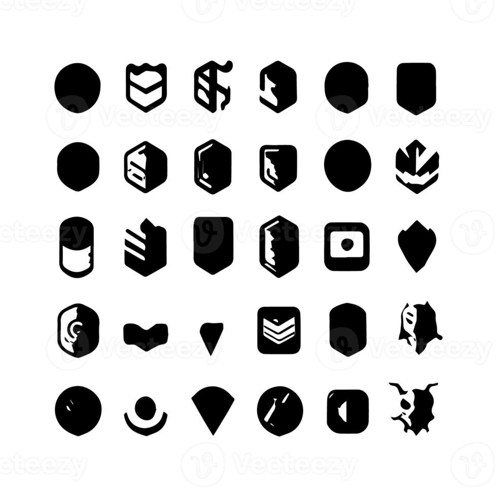 Vector social media logos and icons pack vector set, icon shape elements, social media business logo photo