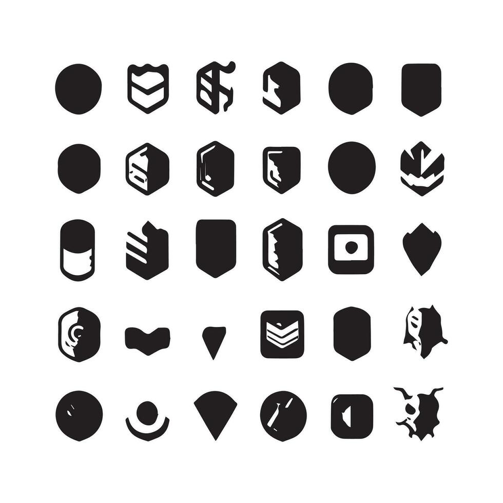 Vector social media logos and icons pack vector set, icon shape elements, social media business logo