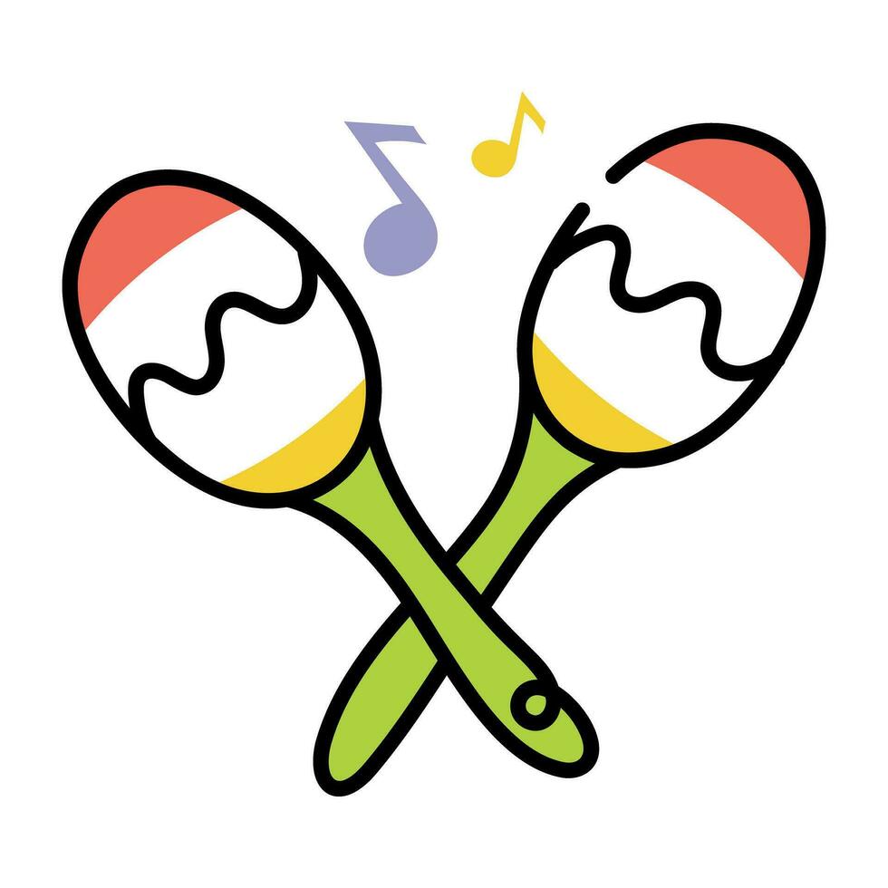 Trendy Maracas Concepts vector