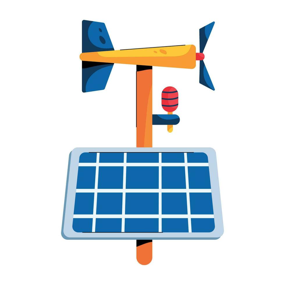 Trendy Weather Station vector