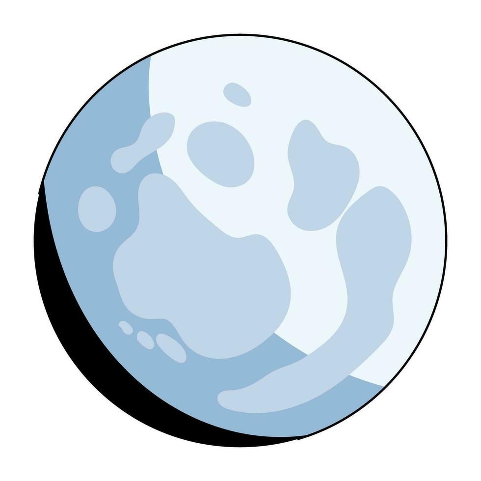 Trendy Full Moon vector