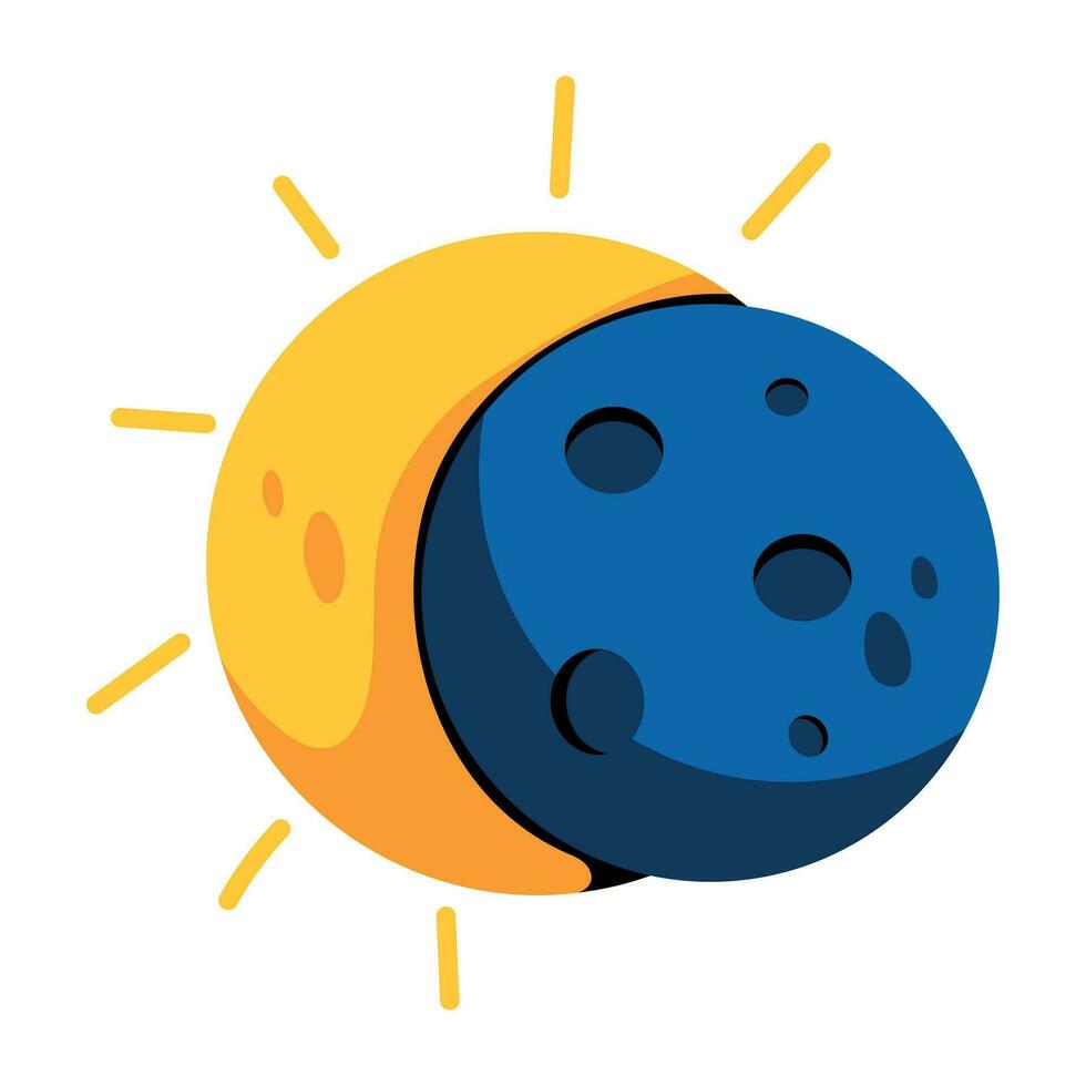 Trendy Solar Eclipse vector