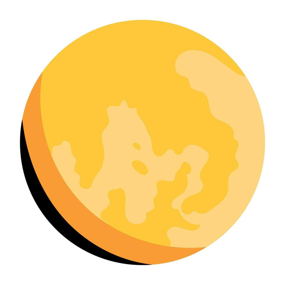 Trendy Yellow Moon vector