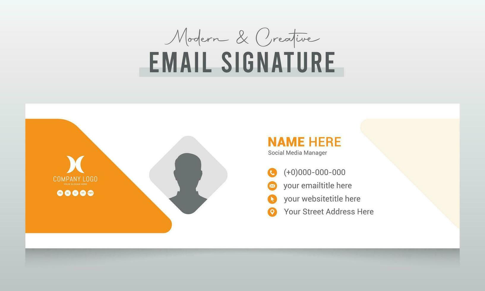 Corporate Modern and Creative Email Signature Design Template vector