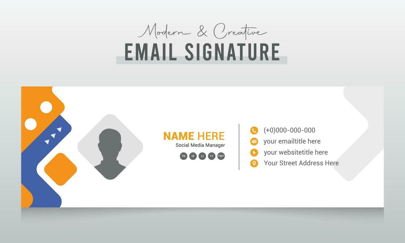 Corporate Modern and Creative Email Signature Design Template vector