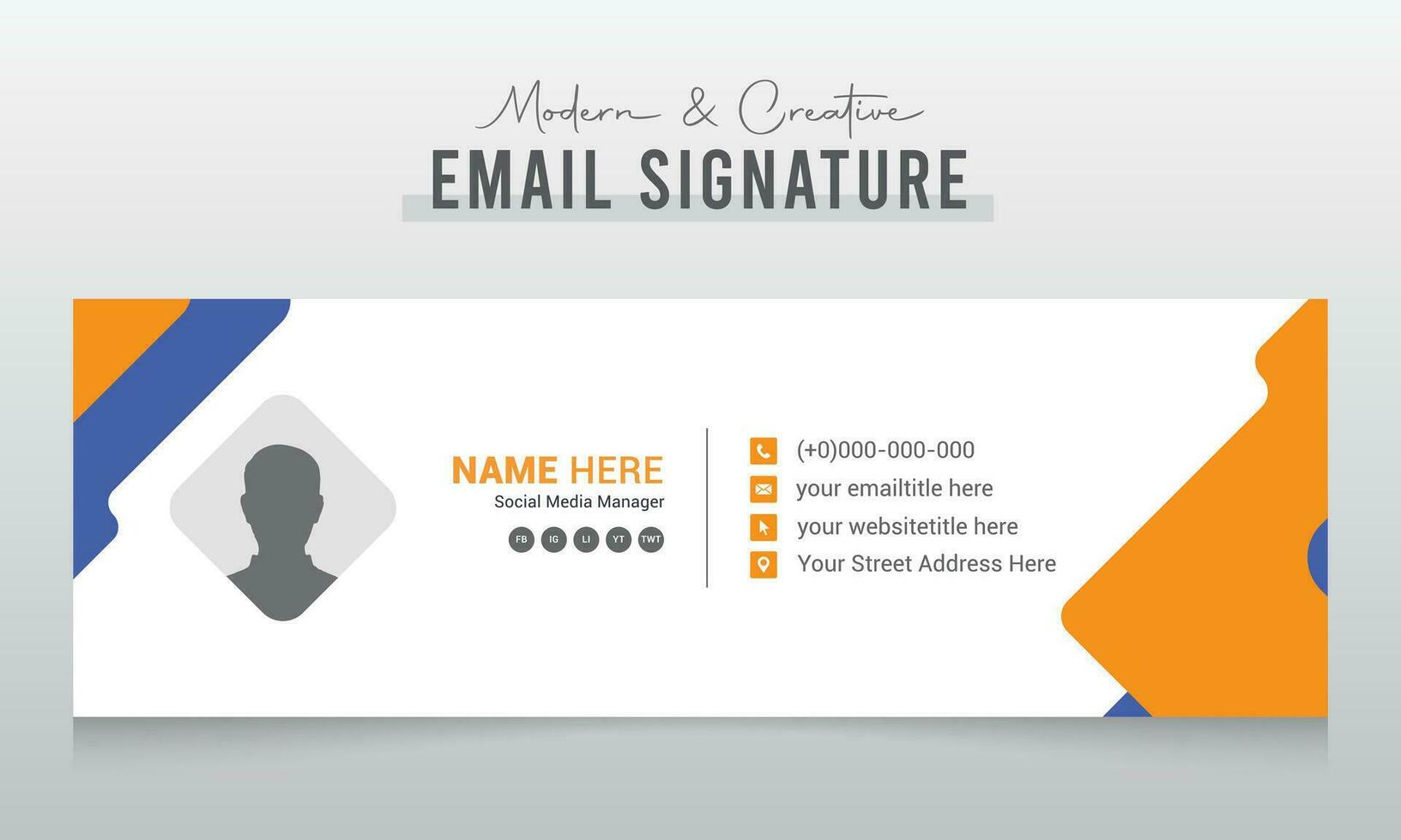 Corporate Modern and Creative Email Signature Design Template vector