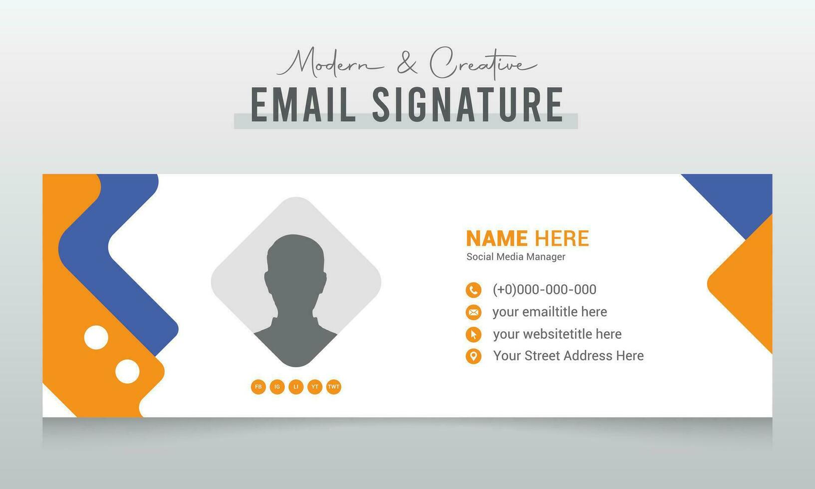 Corporate Modern and Creative Email Signature Design Template vector