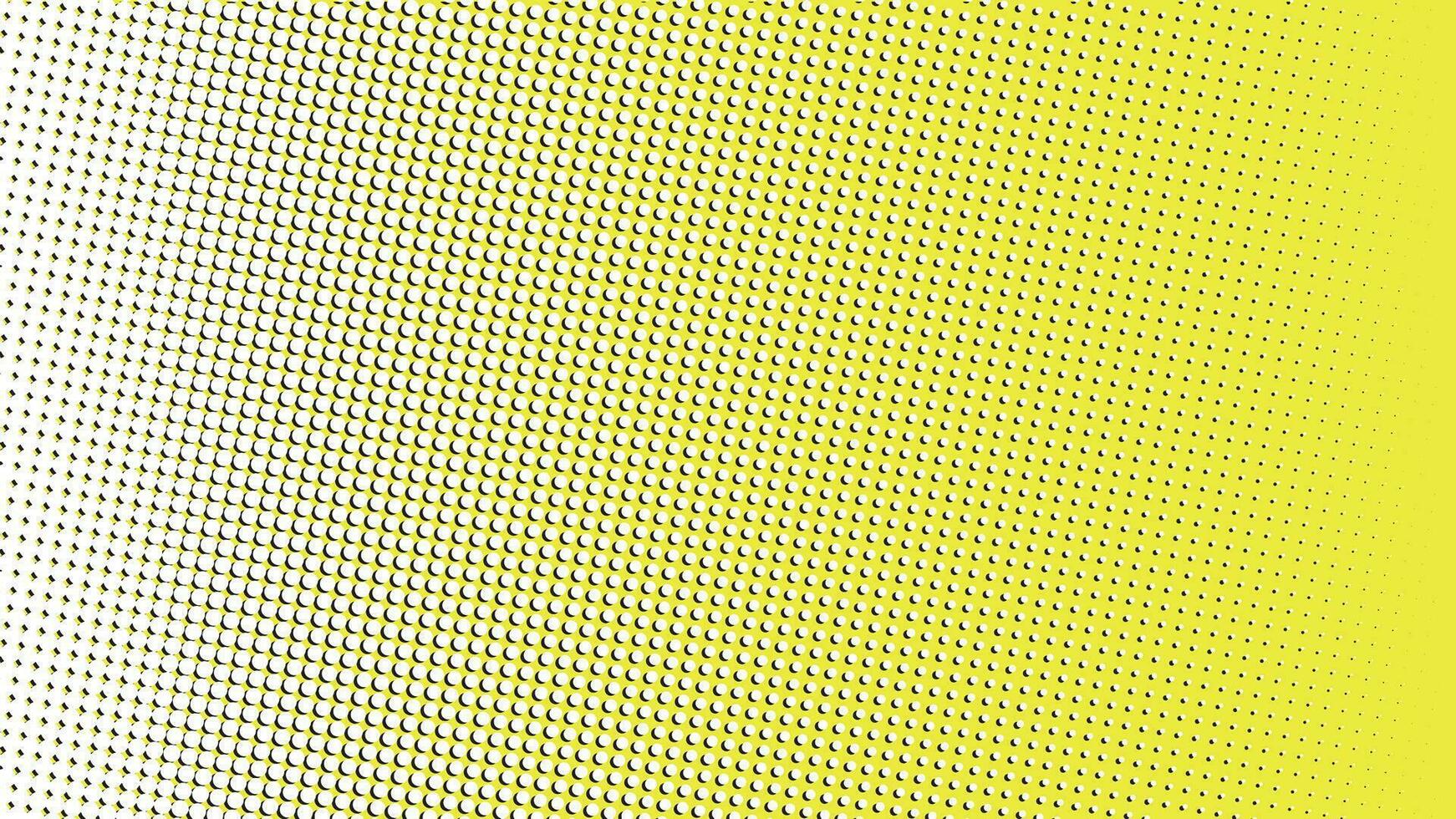 Yellow pop art background with halftone dots in polka dots in retro comic style, vector background for website, presentation, banner