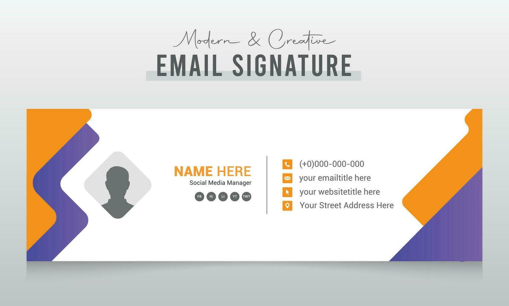 Corporate Modern and Creative Email Signature Design Template vector