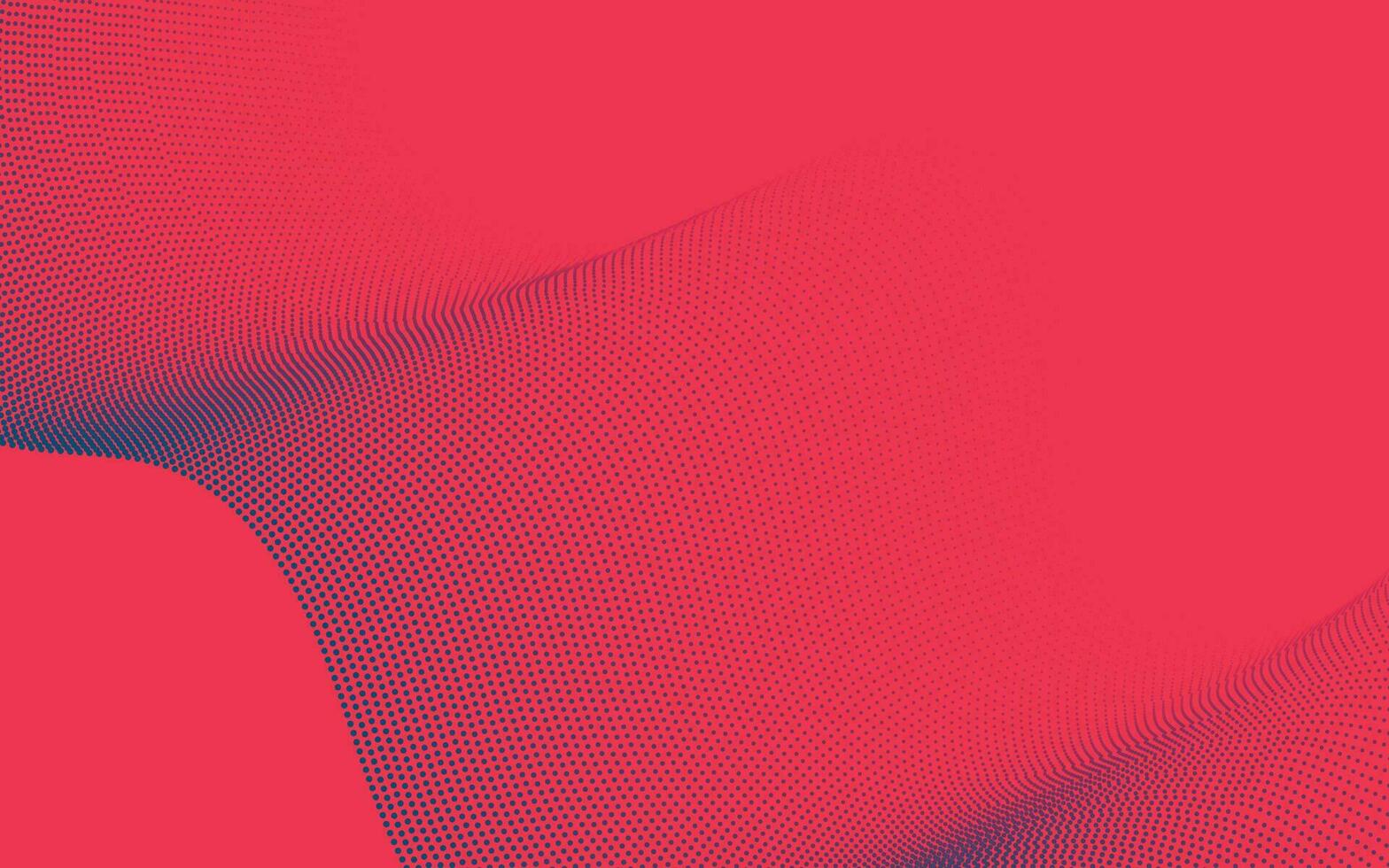 Abstract background with halftone dots. Bright blue waves on a red background. Comic style for website, presentation, banner vector