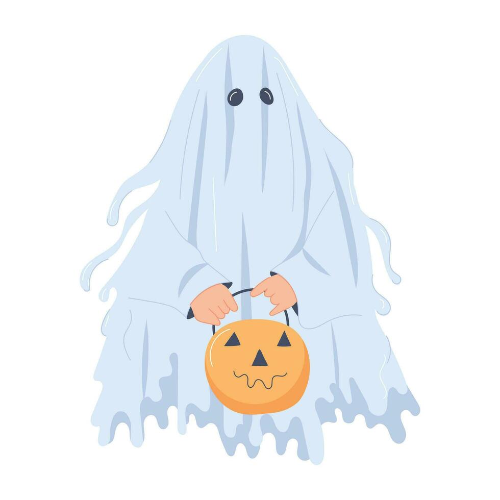 Trendy Ghost Costume vector