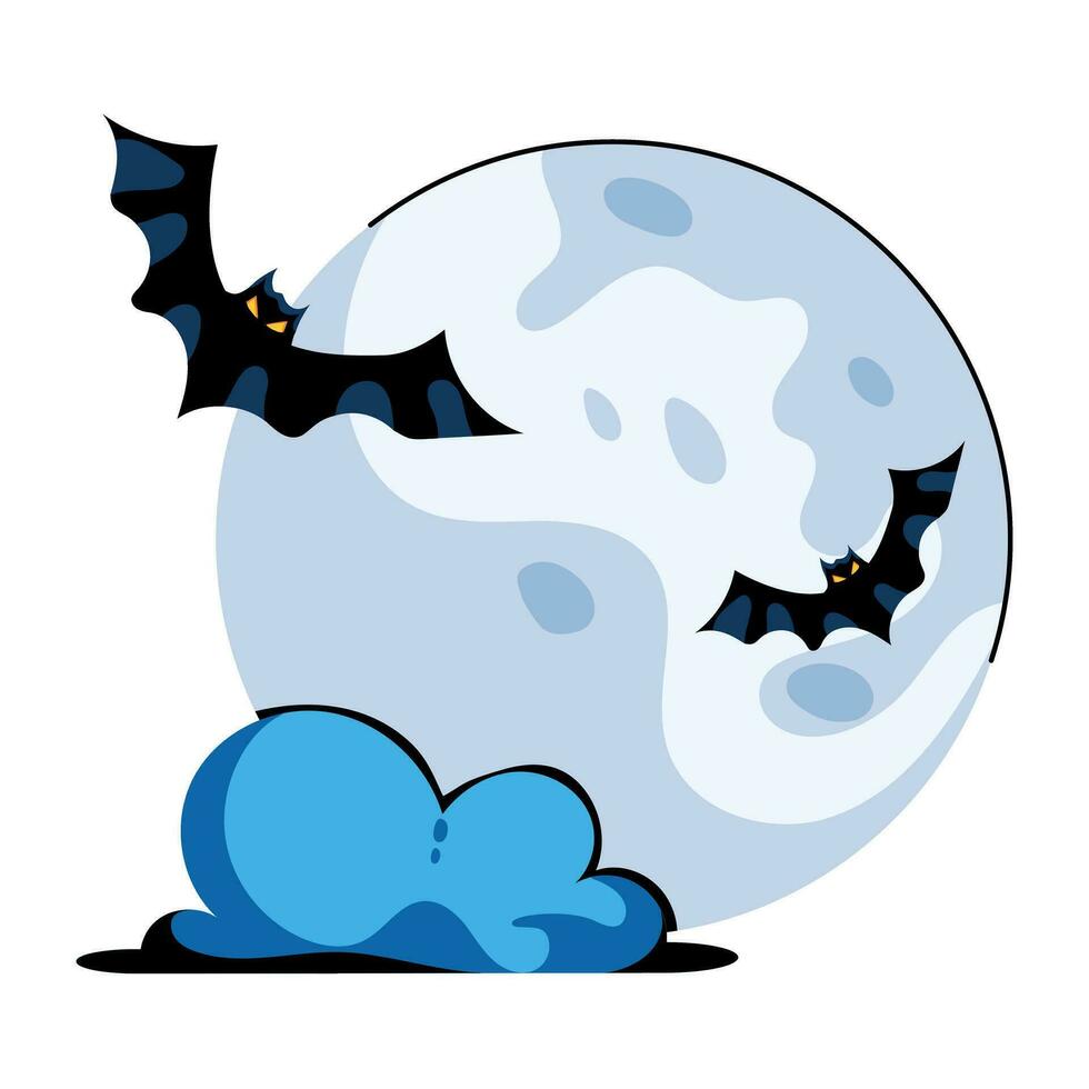 Trendy Halloween Night vector