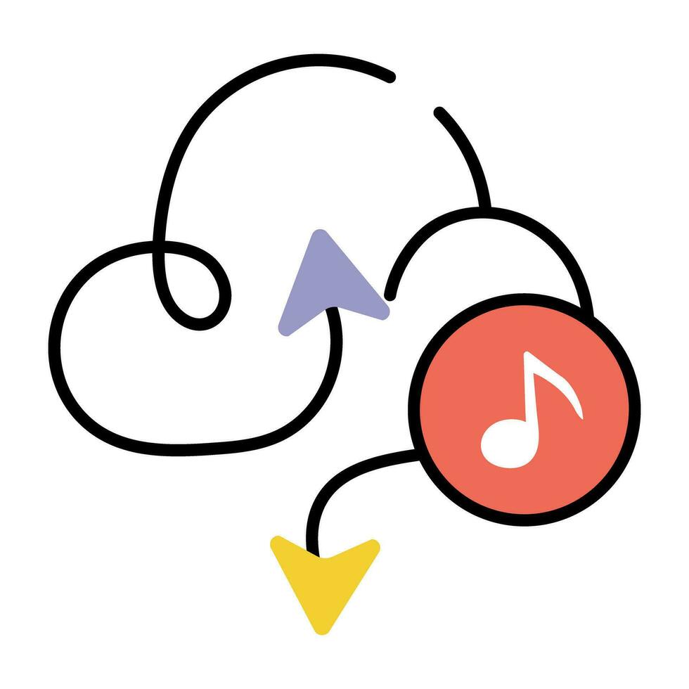 Trendy Cloud Song vector