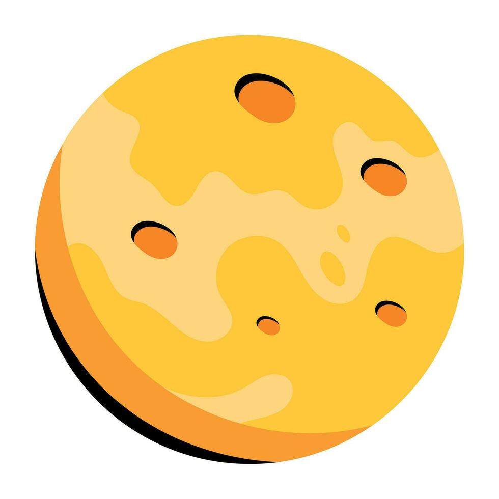 Trendy Yellow Moon vector
