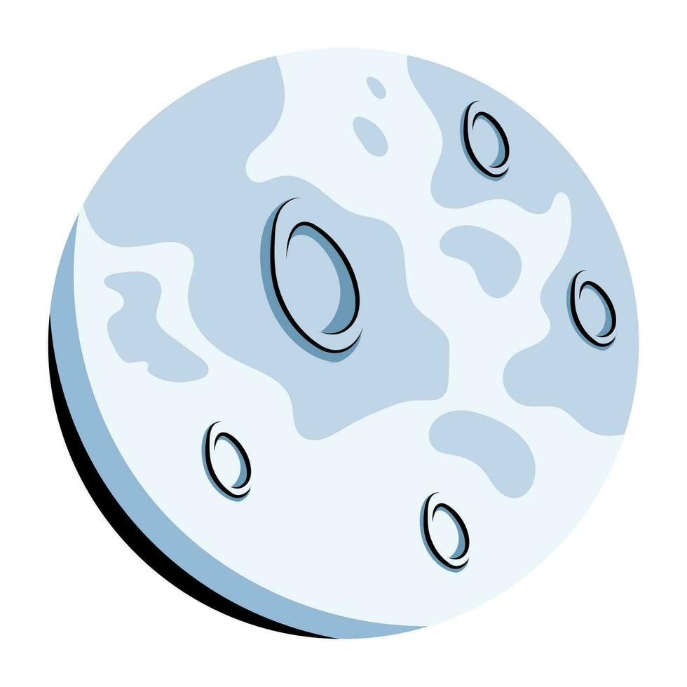 Trendy Full Moon vector