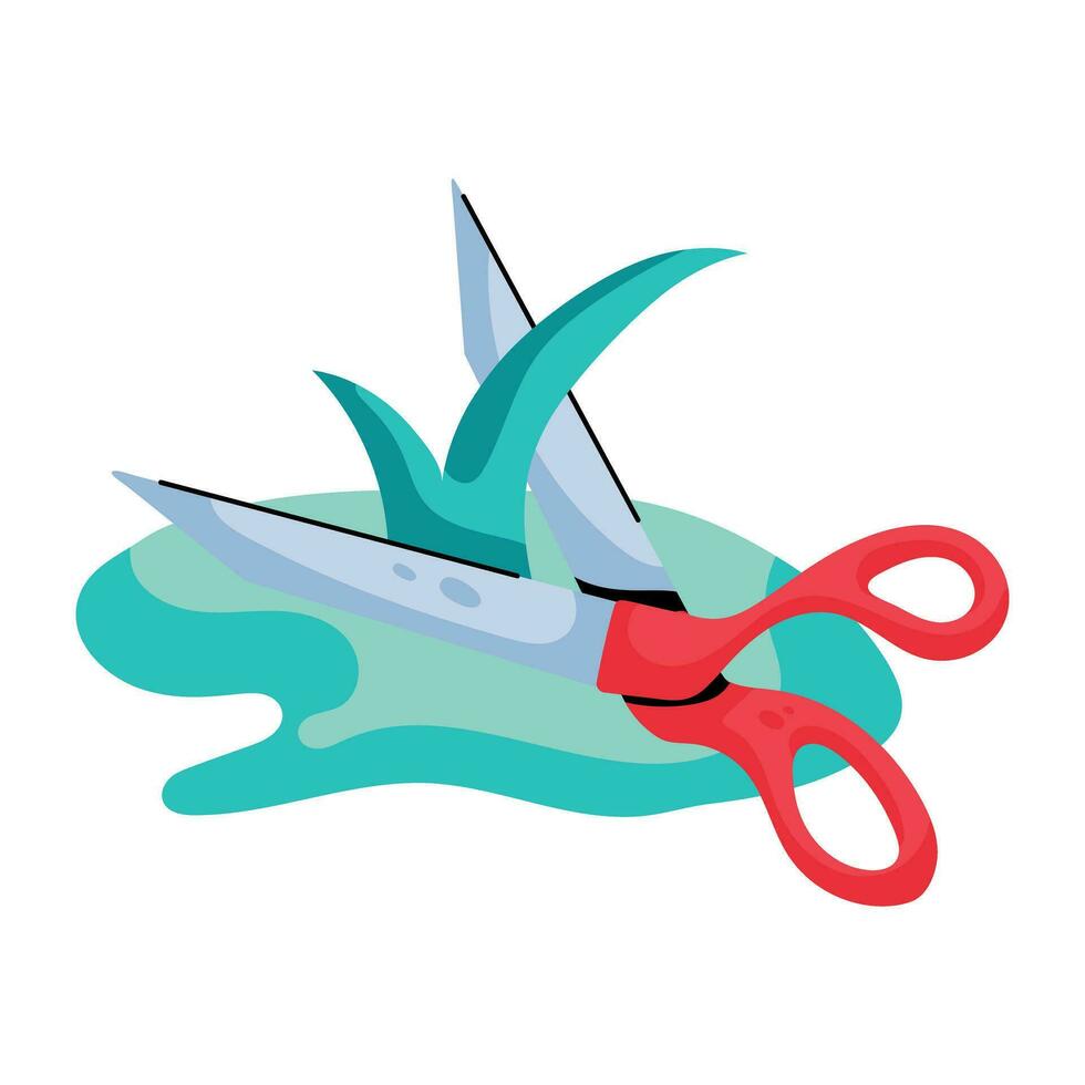 Trendy Grass Cutting vector