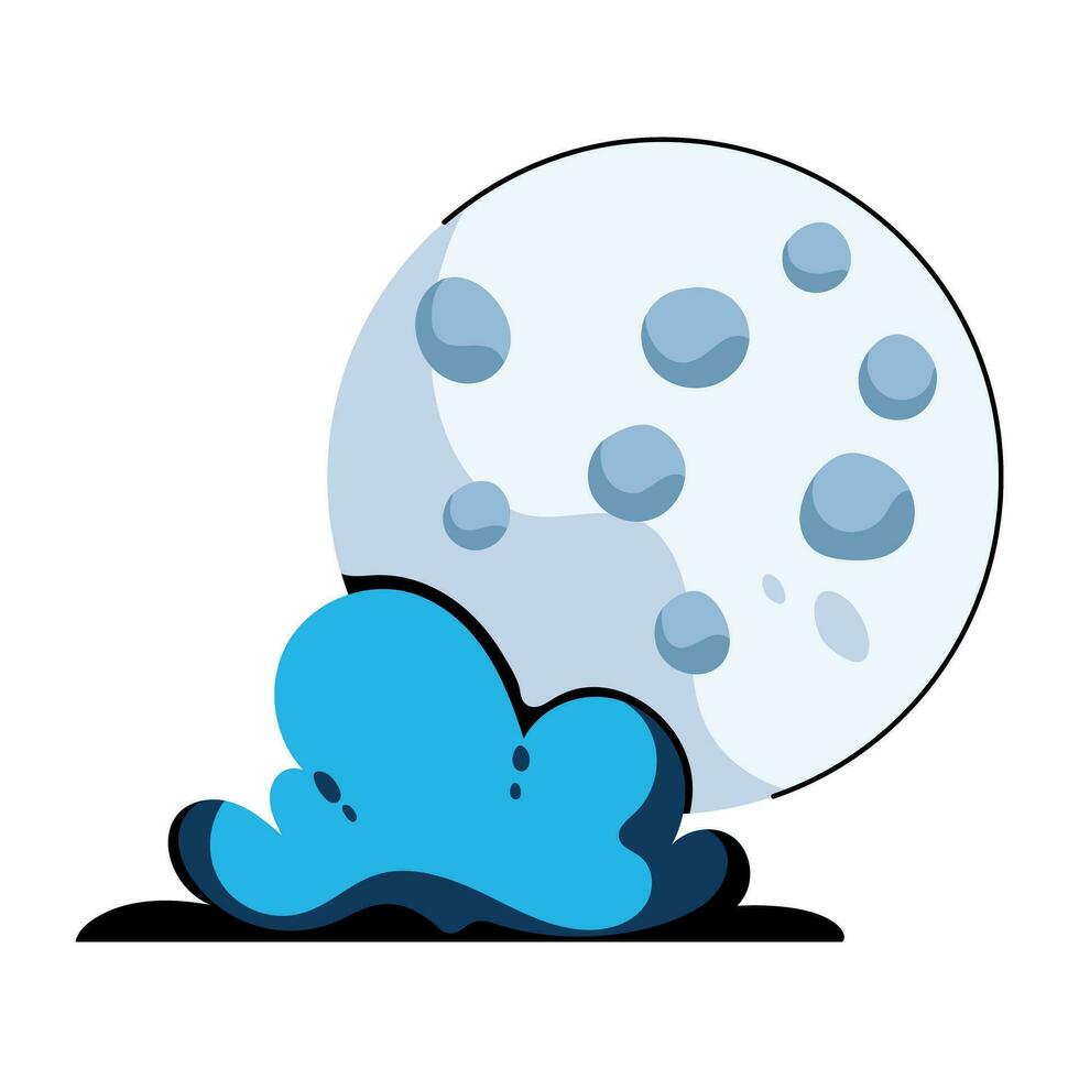 Trendy Cloudy Night vector