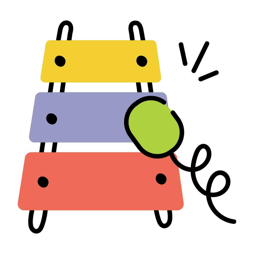 Trendy Xylophone Concepts vector