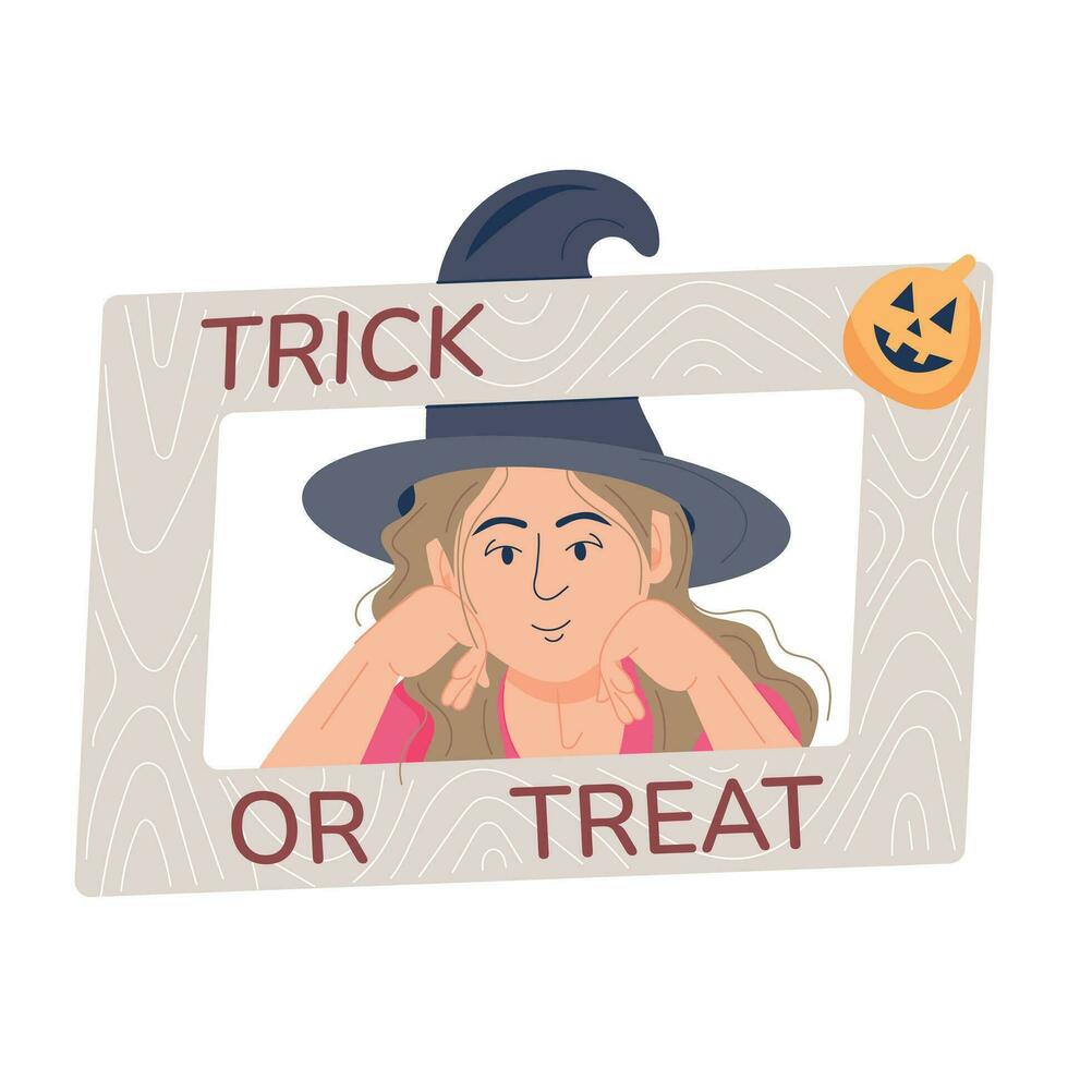 Trendy Witch Post vector