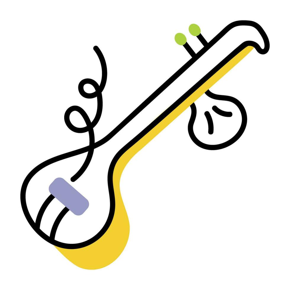 Trendy Sitar Concepts vector