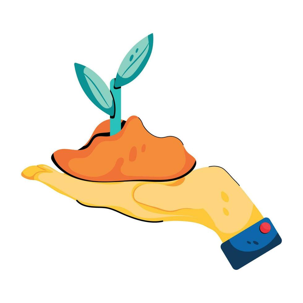 Trendy Plant Care vector
