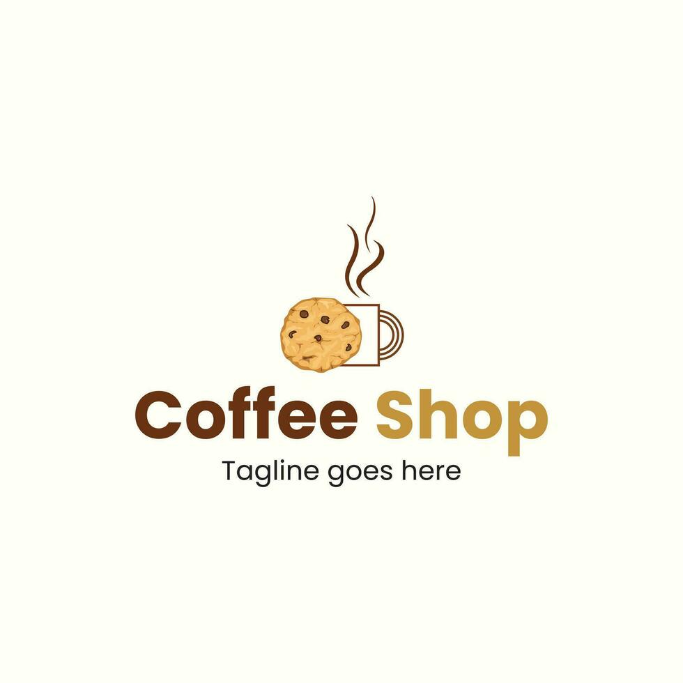 coffee shop logo, vector