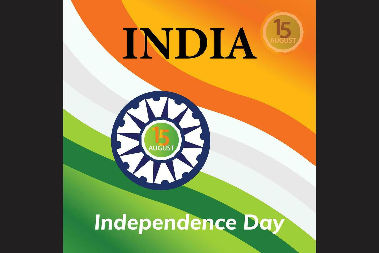76 year Happy independence day India Vector Template Design