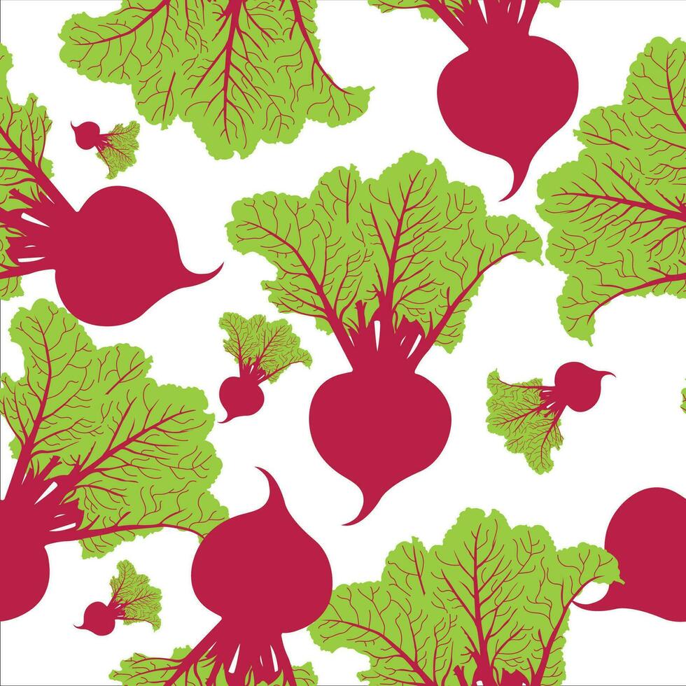 Realistic Turnips seamless pattern. Flat design. Vegetable, healthy vegan food wallpaper. Turnip. Isolated vegetables. Vector illustration.