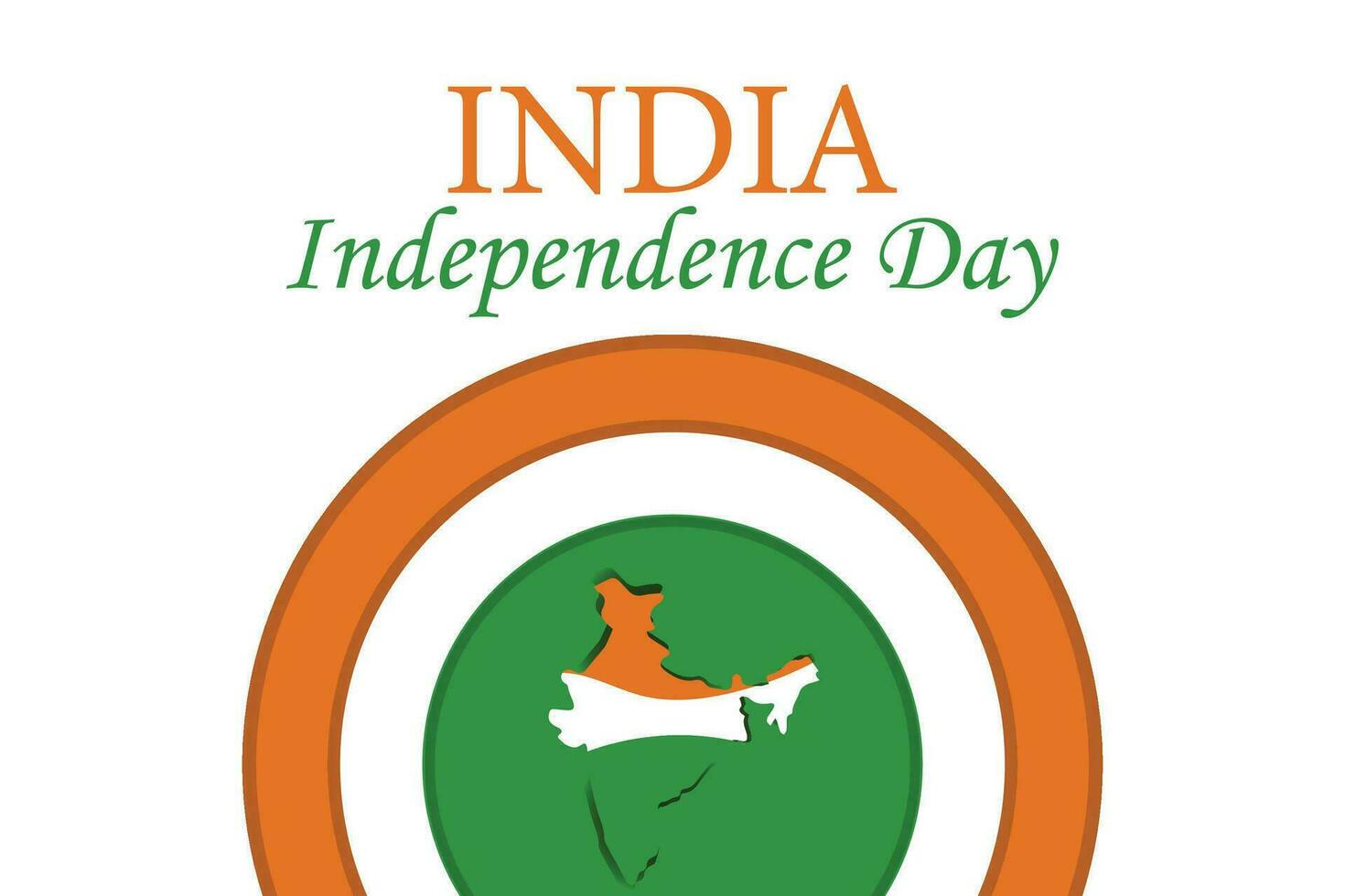 76 year Happy independence day India Vector Template Design with india map.