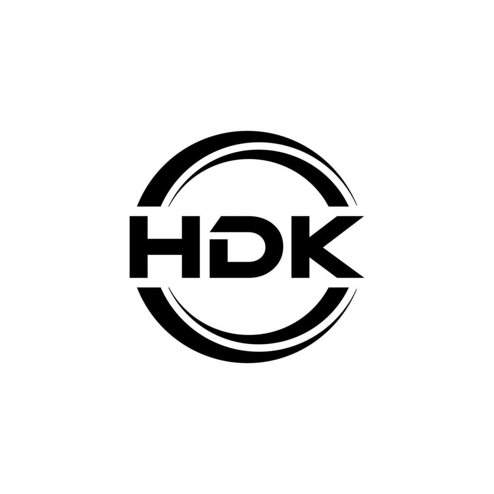 hdk logo diseño, inspiración para un único identidad. moderno elegancia y creativo diseño. filigrana tu éxito con el sorprendentes esta logo. vector