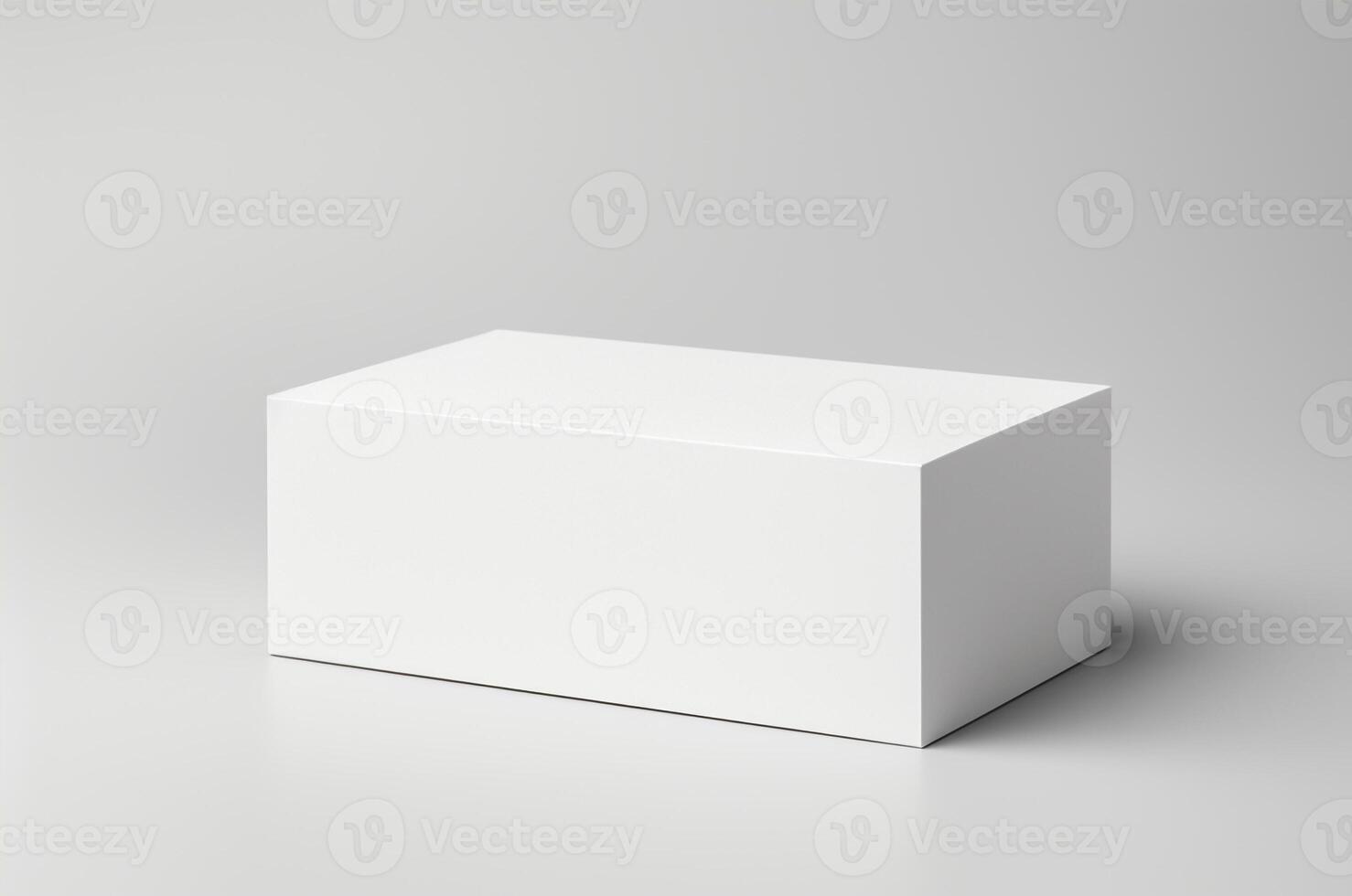 White box mockup on white background. photo
