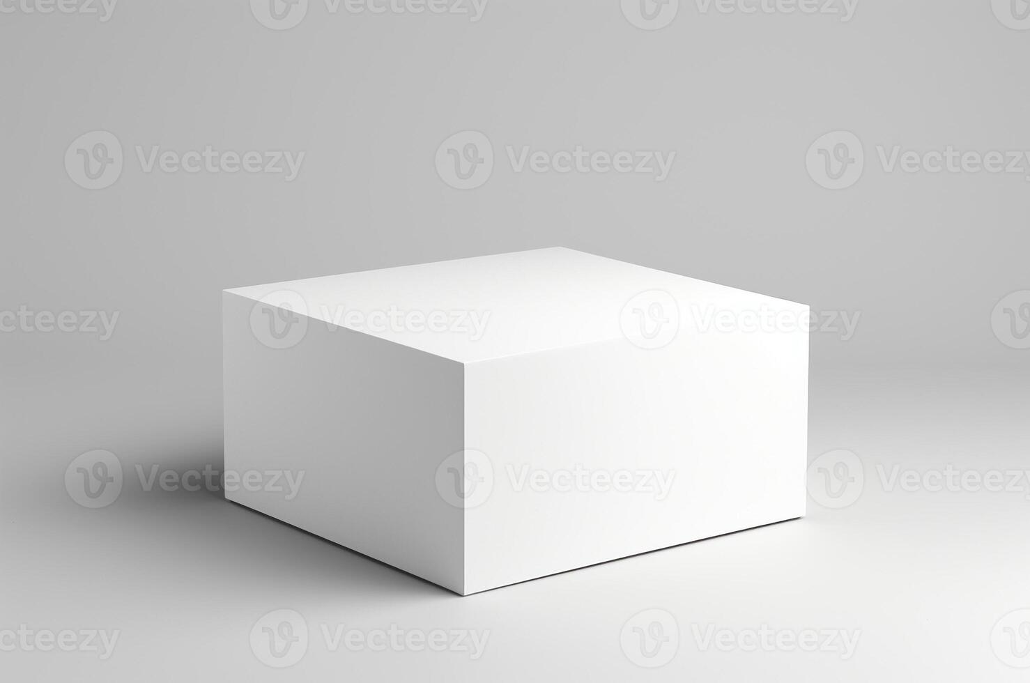 Mockup tall white box on white background. photo