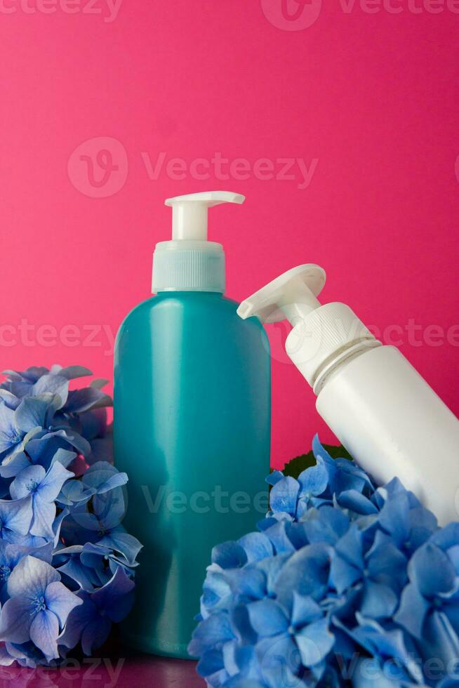 skin care cleanser blank bottle photo