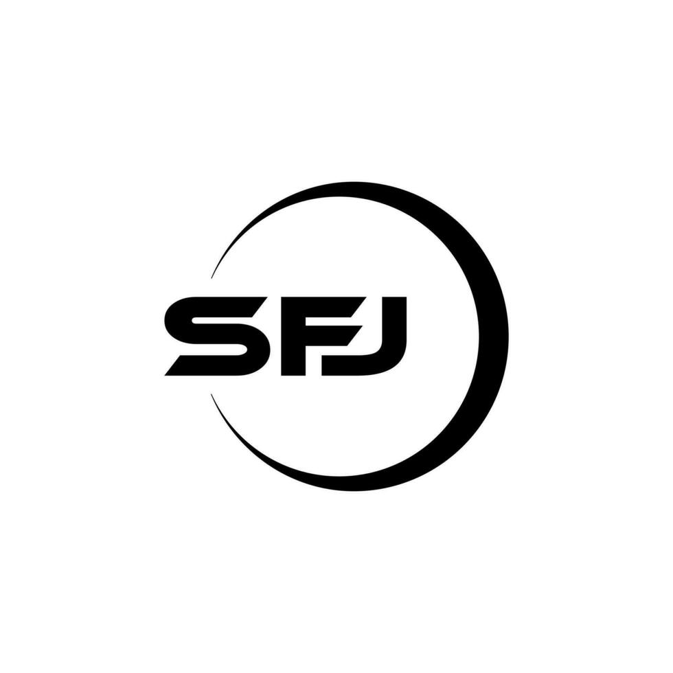 sfj logo diseño, inspiración para un único identidad. moderno elegancia y creativo diseño. filigrana tu éxito con el sorprendentes esta logo. vector