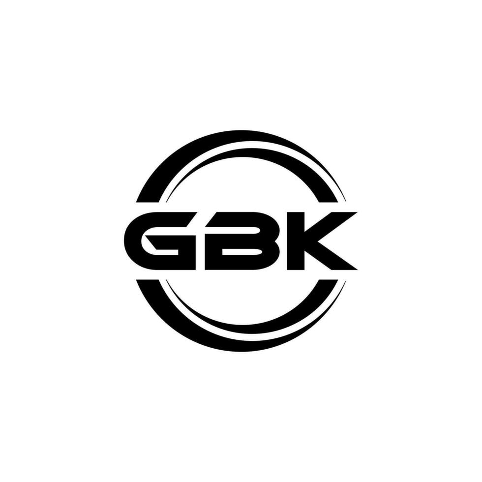 gbk logo diseño, inspiración para un único identidad. moderno elegancia y creativo diseño. filigrana tu éxito con el sorprendentes esta logo. vector