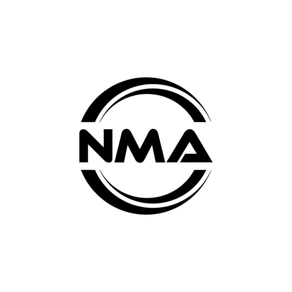 NMA Logo Design, Inspiration for a Unique Identity. Modern Elegance and Creative Design. Watermark Your Success with the Striking this Logo. vector