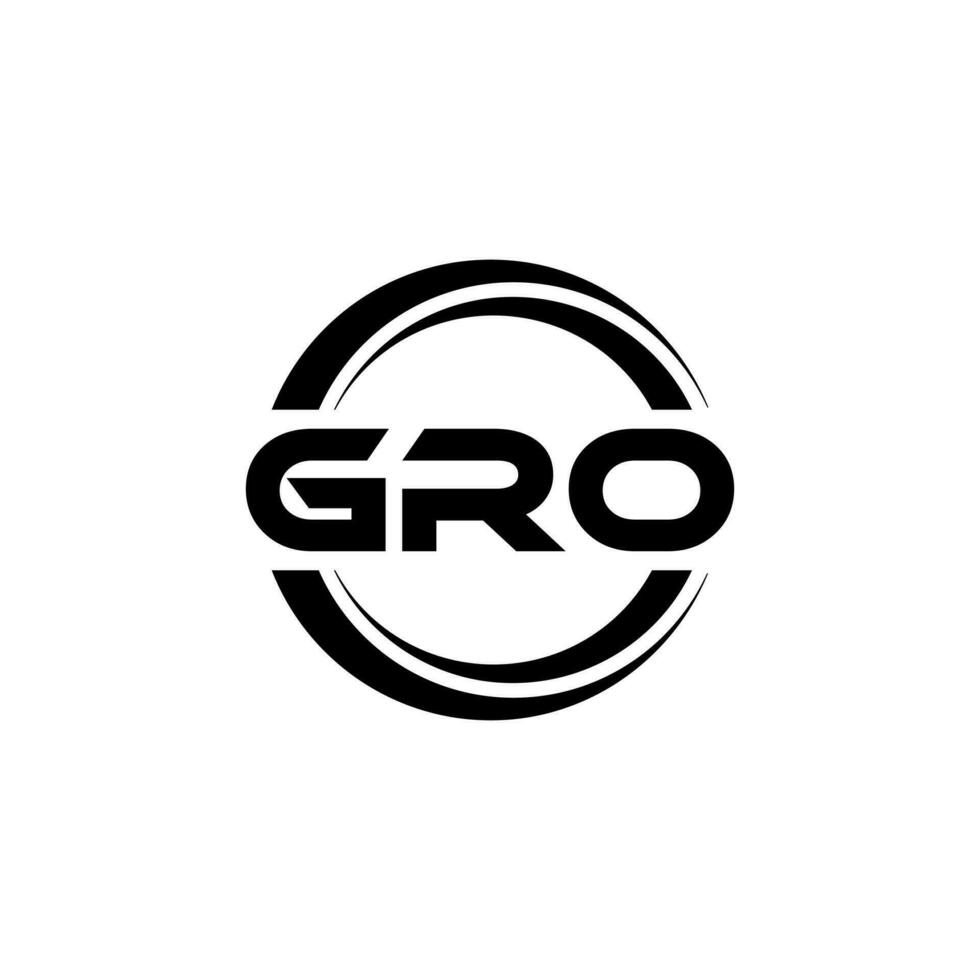Gro logo diseño, inspiración para un único identidad. moderno elegancia y creativo diseño. filigrana tu éxito con el sorprendentes esta logo. vector