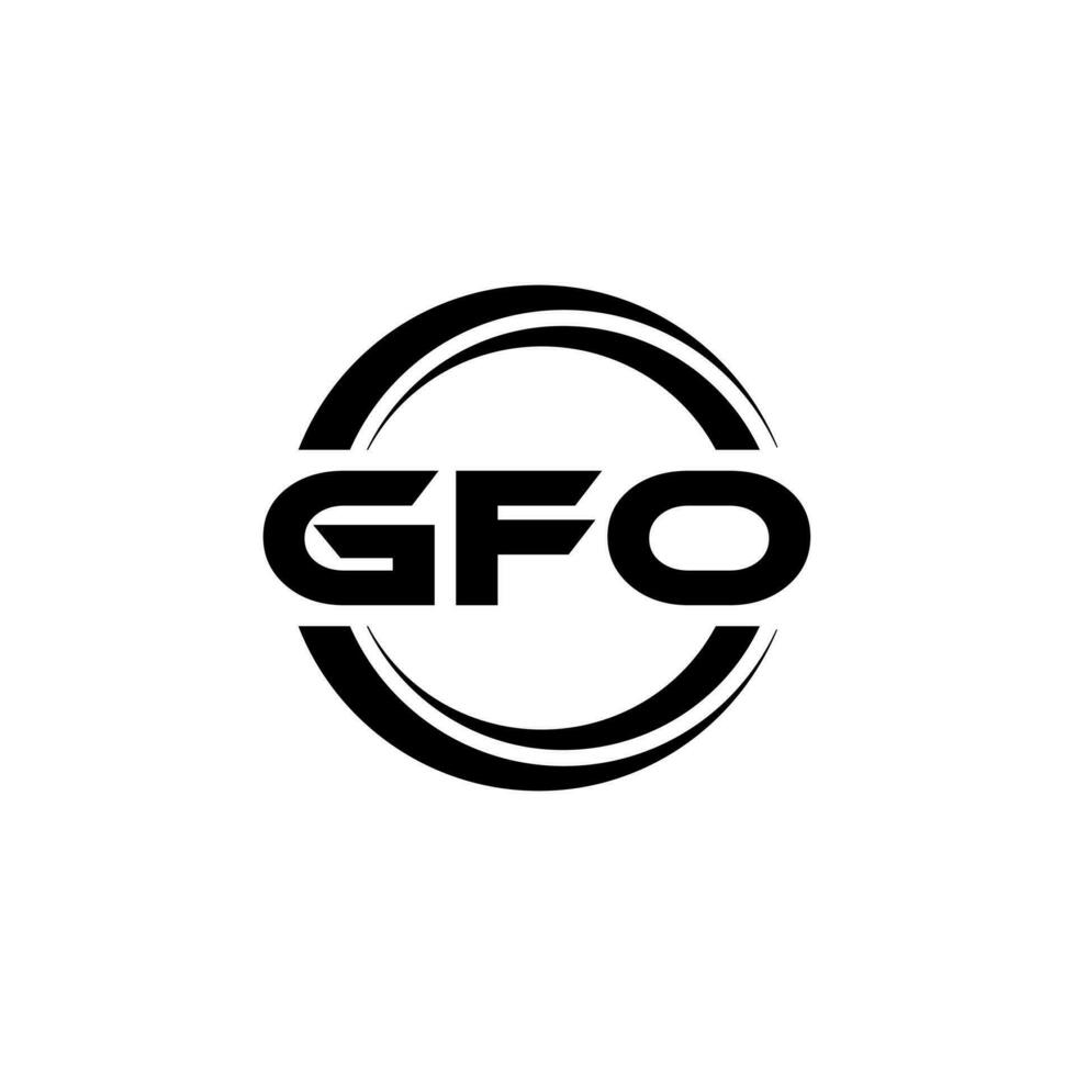 GFO Logo Design, Inspiration for a Unique Identity. Modern Elegance and Creative Design. Watermark Your Success with the Striking this Logo. vector