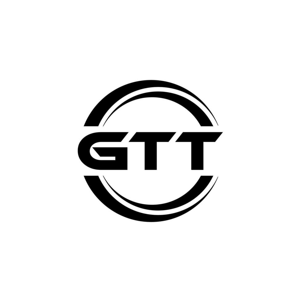 gtt logo diseño, inspiración para un único identidad. moderno elegancia y creativo diseño. filigrana tu éxito con el sorprendentes esta logo. vector