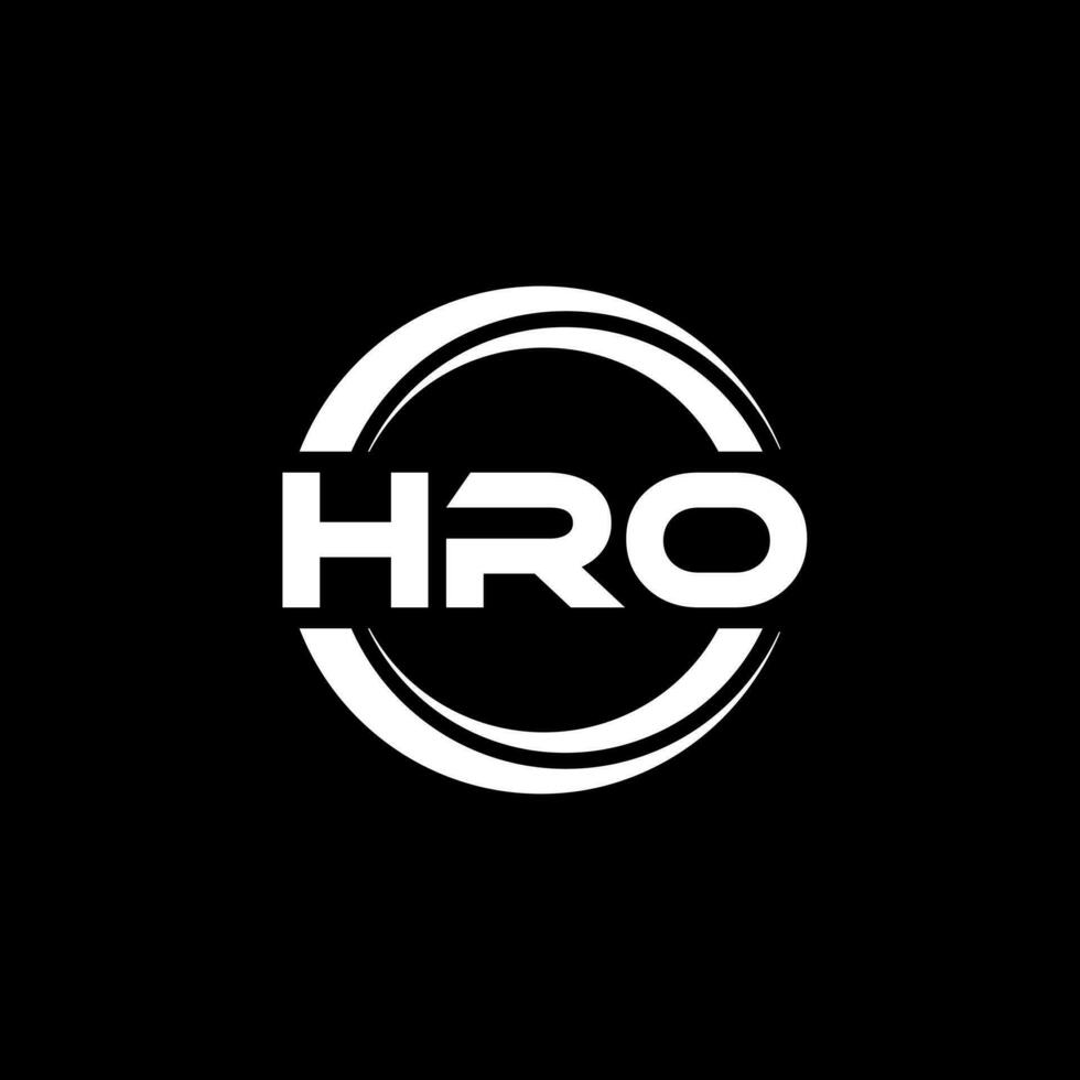 HRO Logo Design, Inspiration for a Unique Identity. Modern Elegance and Creative Design. Watermark Your Success with the Striking this Logo. vector