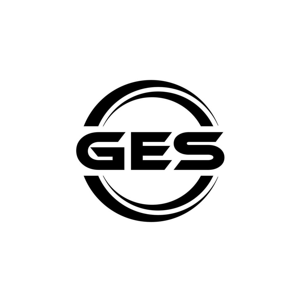 ges logo diseño, inspiración para un único identidad. moderno elegancia y creativo diseño. filigrana tu éxito con el sorprendentes esta logo. vector